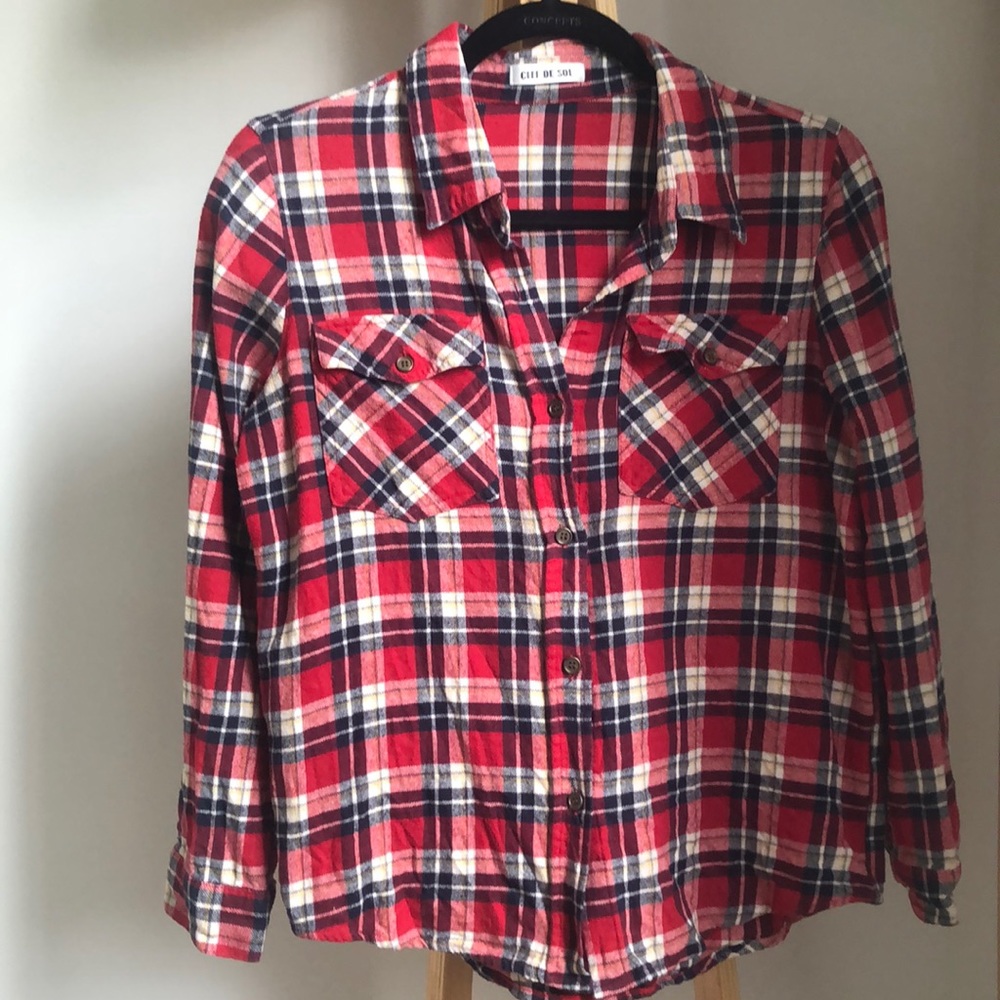 Plaid Flannel Button-Up
